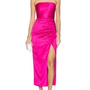 Bardot Yana Midi Dress Fuchsia NWT Size XS